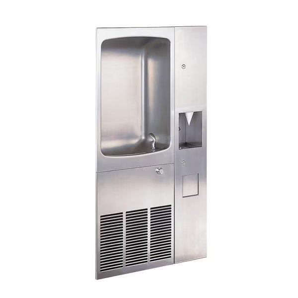 Halsey Taylor Cooler Wall Mount Full Recessed Non-Filtered 8 Gph Stainless, Elkay, Mfr#: 8642086683